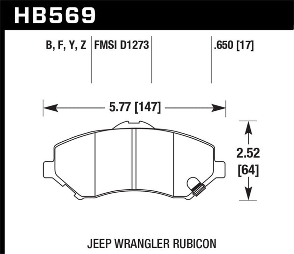 Hawk HB569F.650 HPS Street Brake Pads