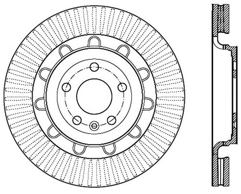 StopTech 2013-2016 Ford Taurus SHO Front Right Slotted Rotor