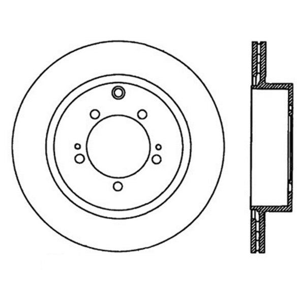 StopTech Power Slot 08-09 Evo 10 Slotted Left Rear Rotor