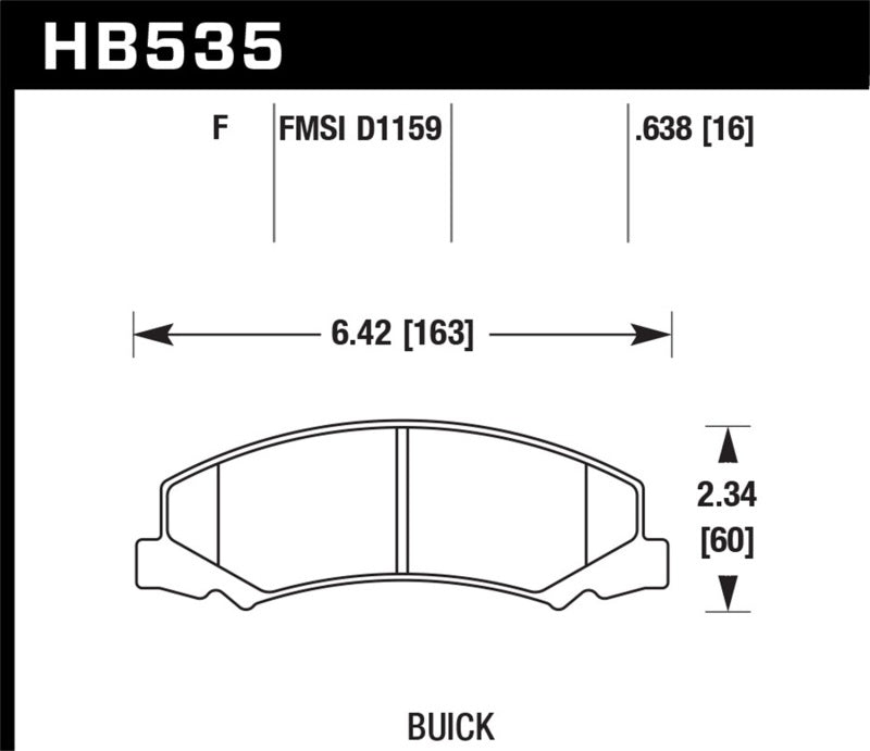 Hawk HB535F.638 HPS Street Brake Pads