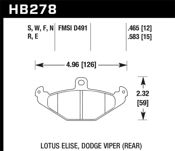 Hawk HB278F.583 HPS Street Brake Pads