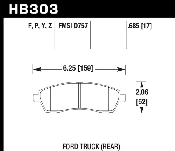 Hawk HB303F.685 HPS Street Brake Pads