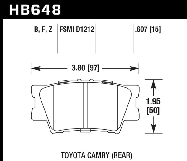 Hawk HB648F.607 HPS Street Brake Pads