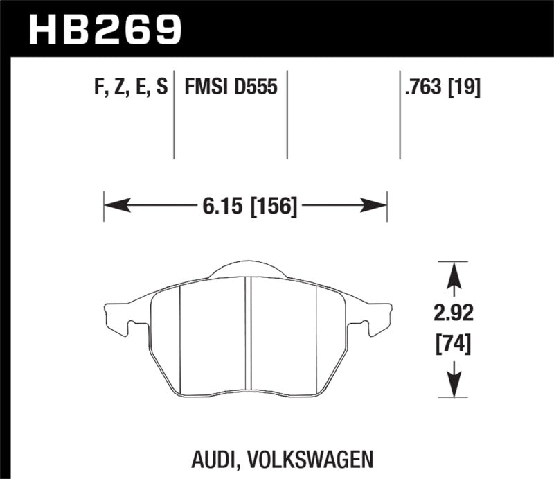 Hawk HB269F.763A HPS Street Brake Pads