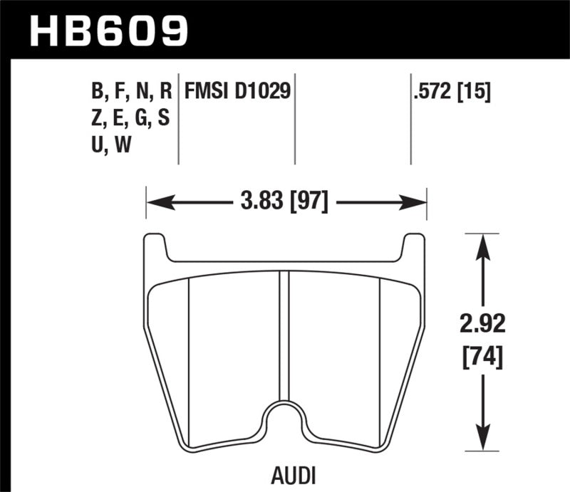 Hawk HB609N.572 HP+ Street Brake Pads