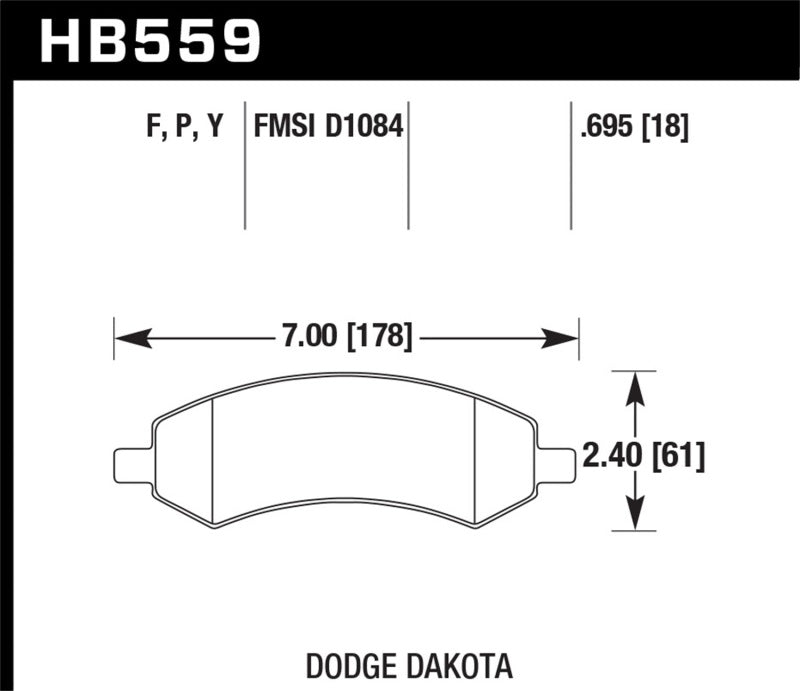 Hawk HB559F.695 HPS Street Brake Pads