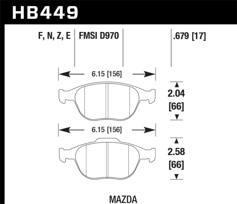 Hawk HB449F.679 HPS Street Brake Pads