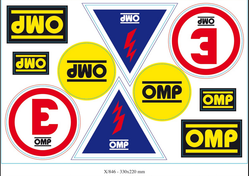 OMP Assorted Safety Decals Set